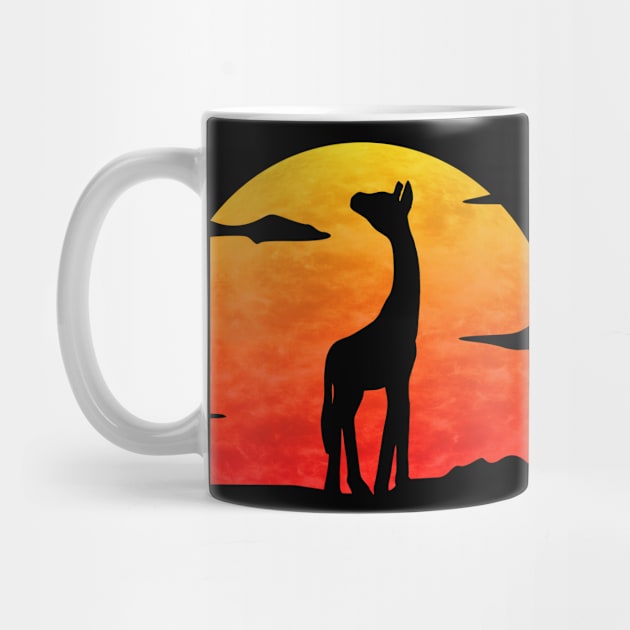 Giraffe At Sunset by Nerd_art